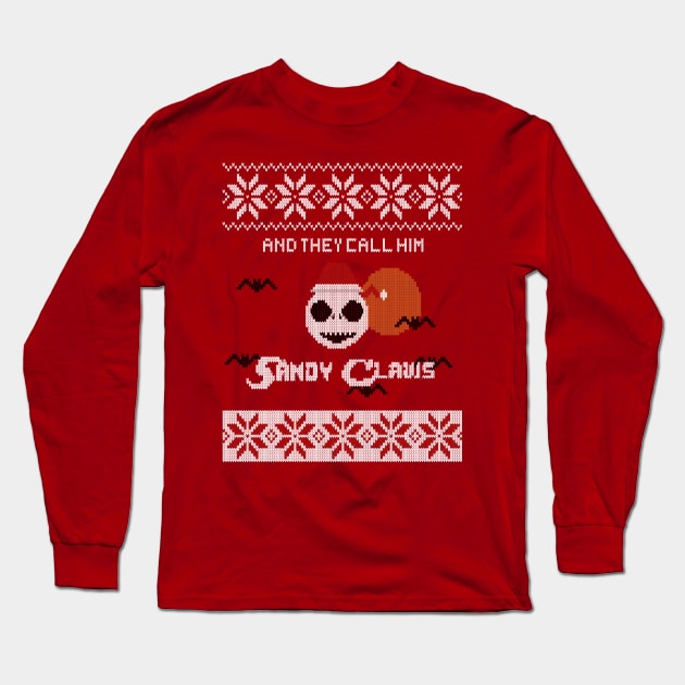 Sandy Claws Long Sleeve T-Shirt by TeeAgromenaguer